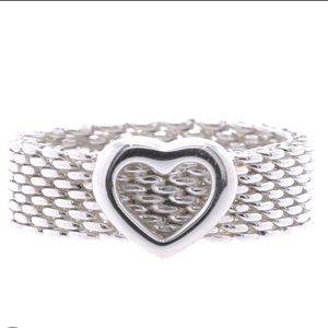 Tiffany Mesh heart ring